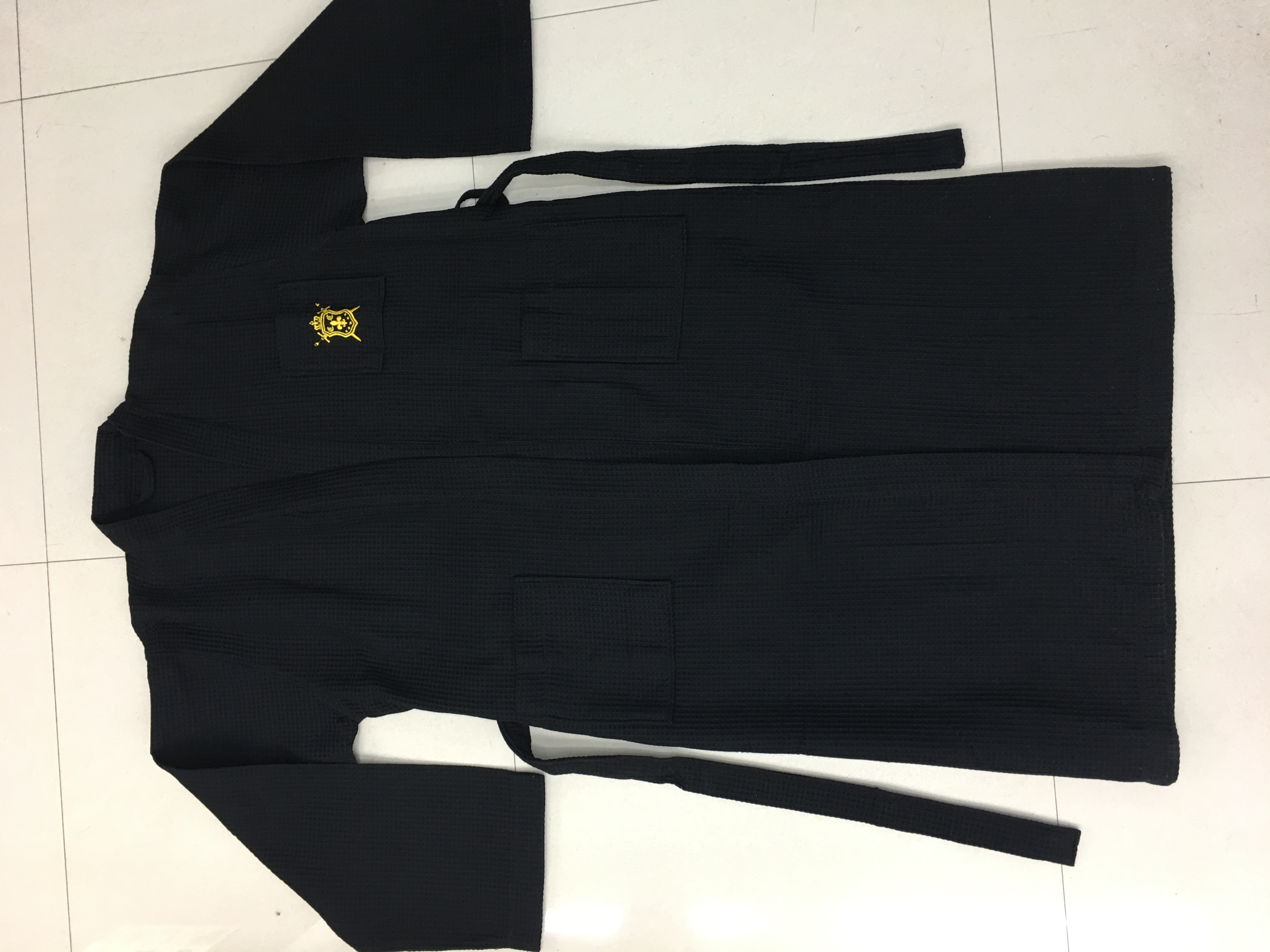 Black Waffle Bathrobe