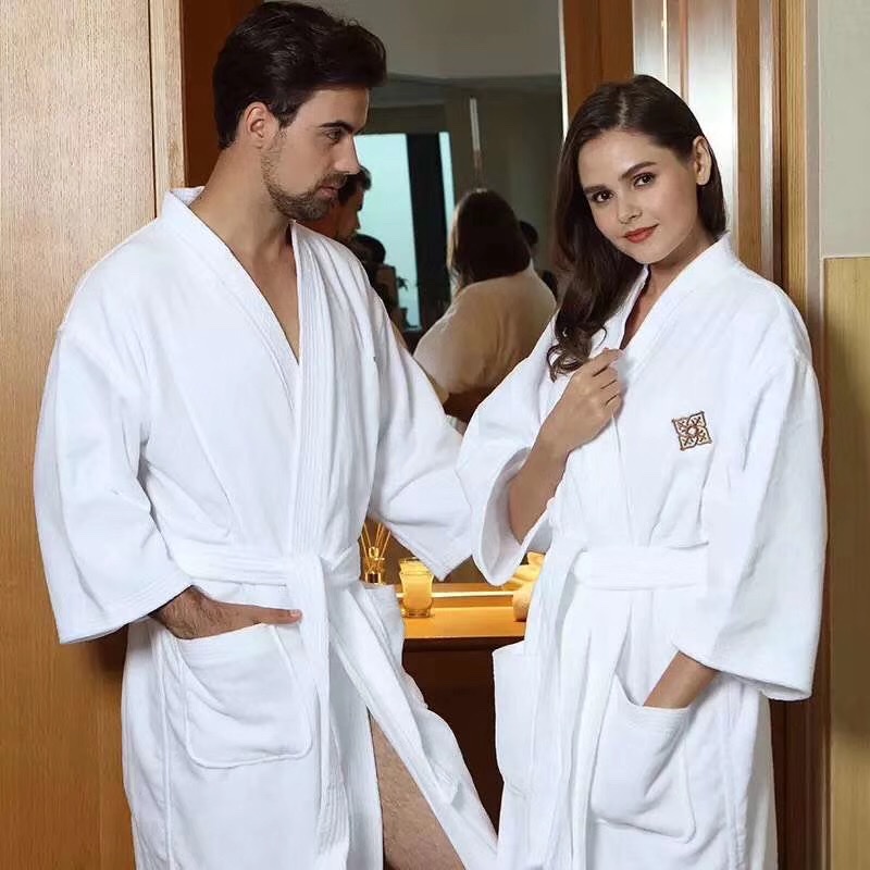 Nicefoto Hotel Supplies Pure Terry Bathrobe Pajamas Nightgown