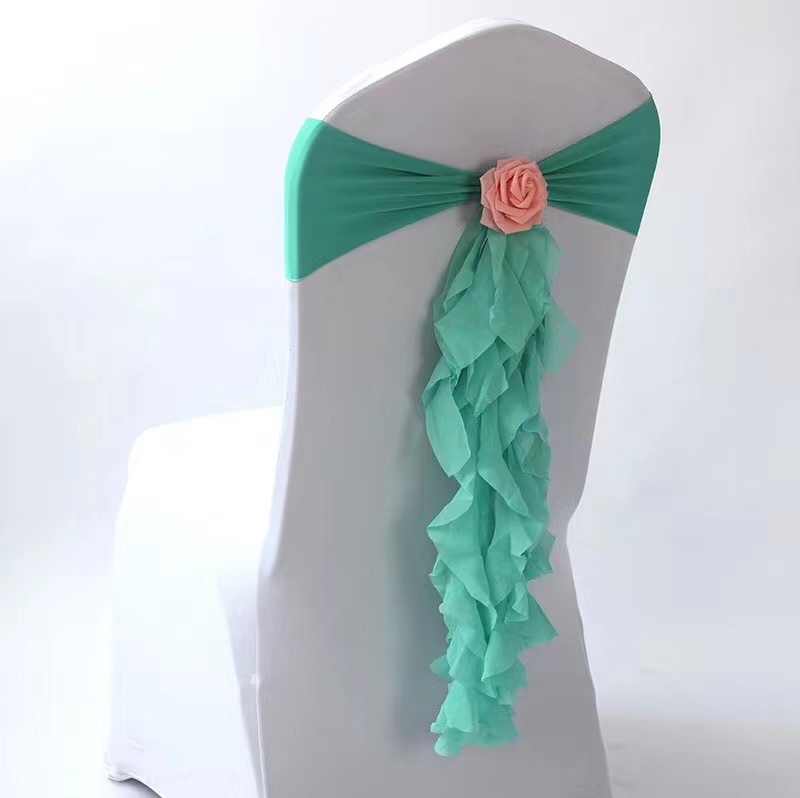 Nicefoto Hotel Supplies Hotel Elastic Chair Cover Strap Flower Decoration Flower Strap Chair Cover Flower