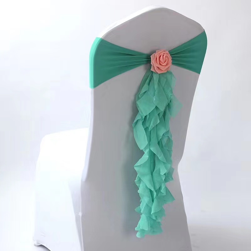 Nicefoto Hotel Supplies Hotel Elastic Chair Cover Strap Flower Ornamental Flower