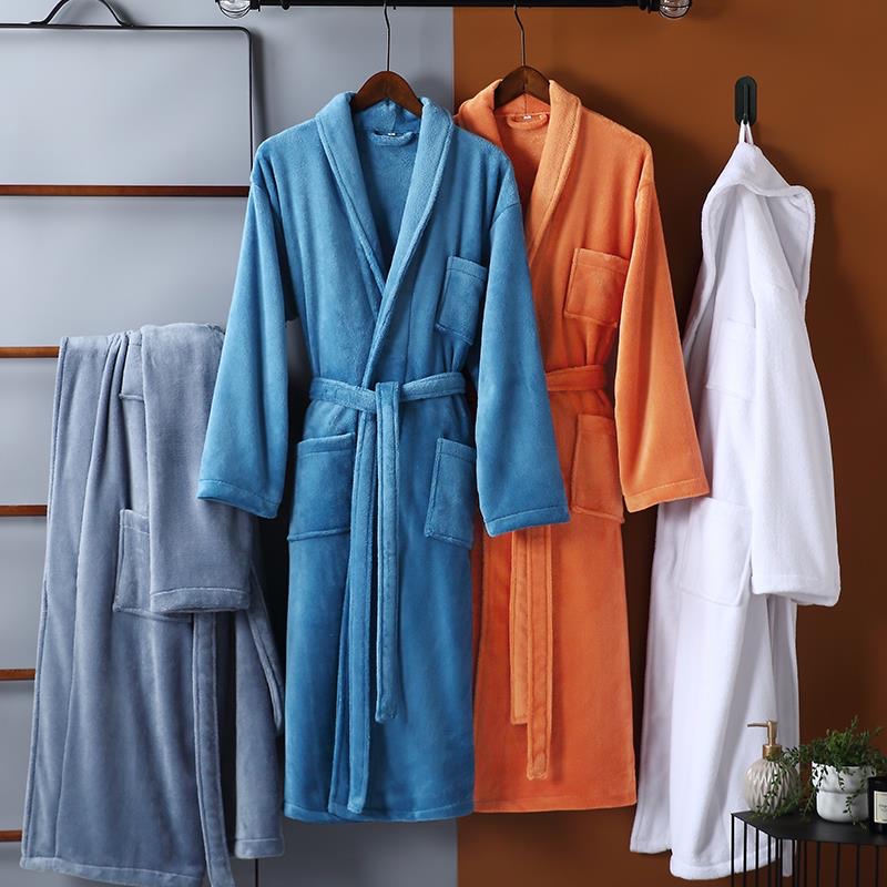 Nicefoto Hotel Supplies Five-Star Hotel Bathrobe Double-Layer Bathrobe Nightgown