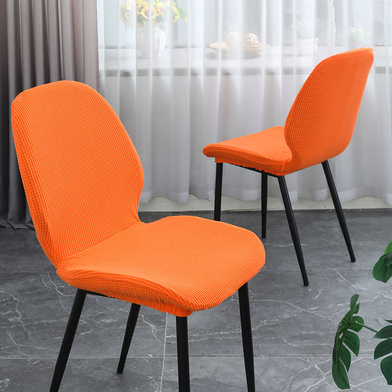 Nicefoto Hotel Supplies Dining Room Chair Cover Household Elastic Chair Cover Solid Color Half-Cut Chair Cover Shell Type Semicircle