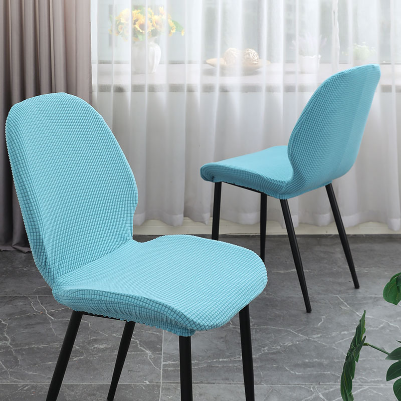 Nicefoto Hotel Supplies Dining Room Chair Cover Household Elastic Chair Cover Solid Color Half-Cut Chair Cover Shell Type Semicircle