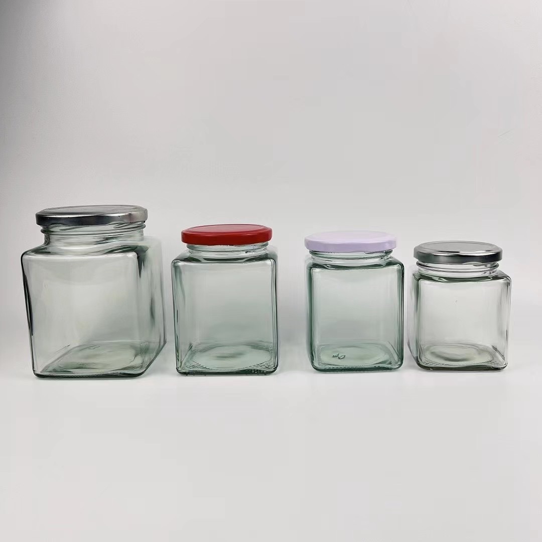 houde glass square glass bottle pickles bottle a bottle of honey hexagonal bottle