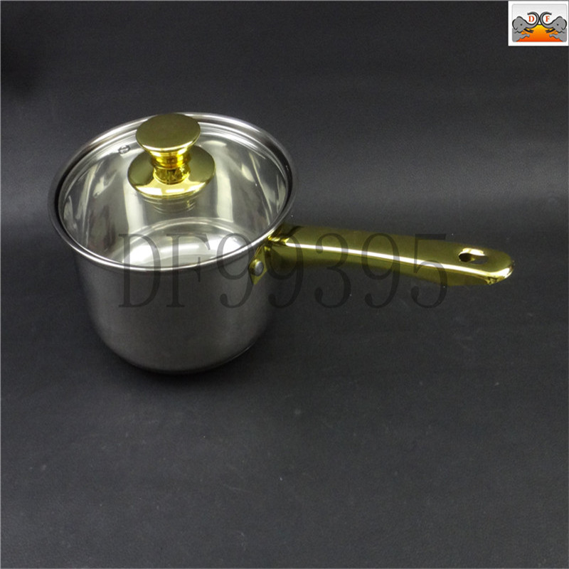 DF99395鍋具套裝不銹鋼12件套鍋金色奶鍋湯鍋煎鍋組合廚房禮品鍋DF TRADING HOUSE