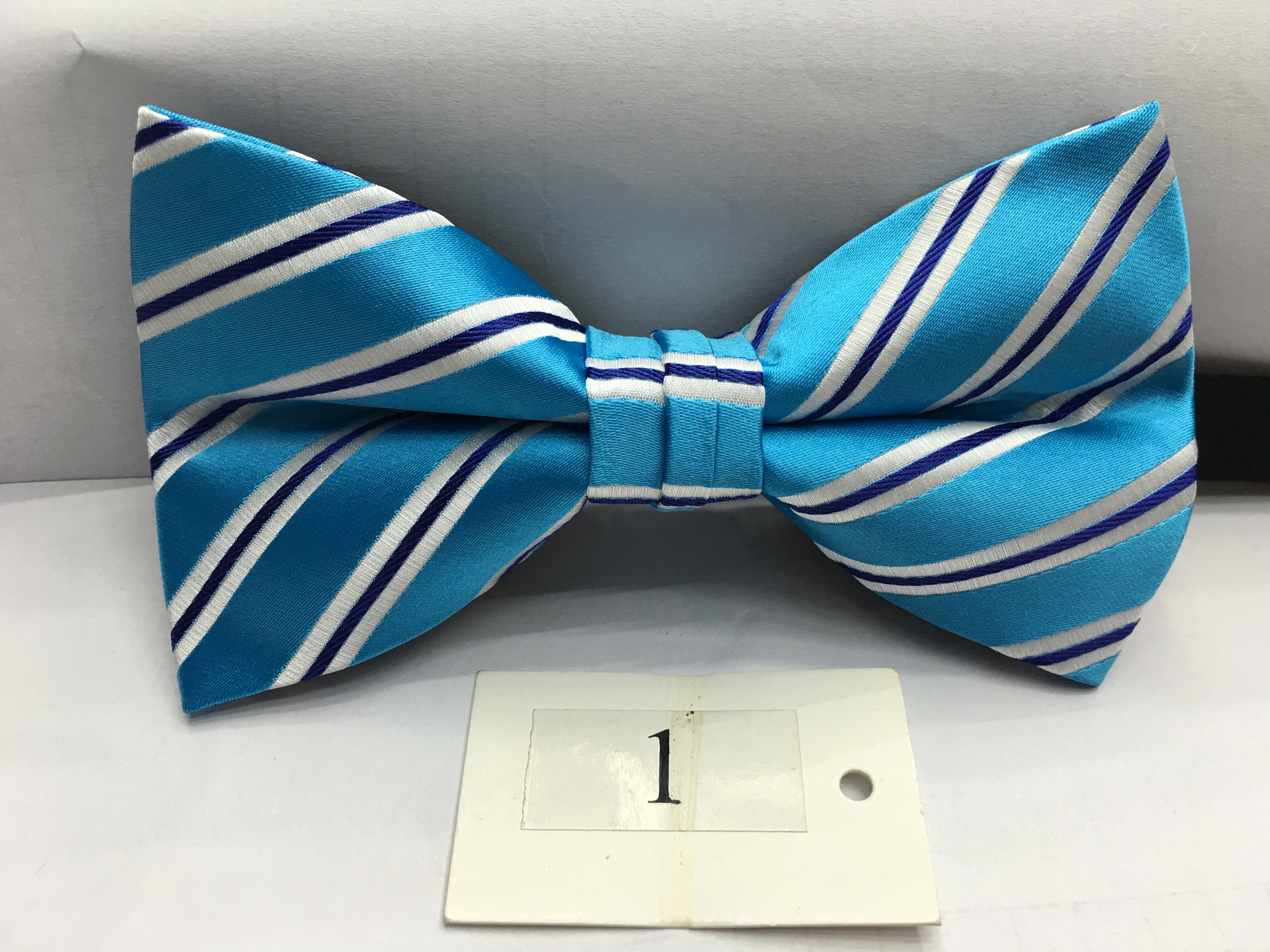 Factory Direct Sales Men‘s Formal Wear Twill Striped Single Fold Bud Suit Bow Tie Trendy Hot Bow