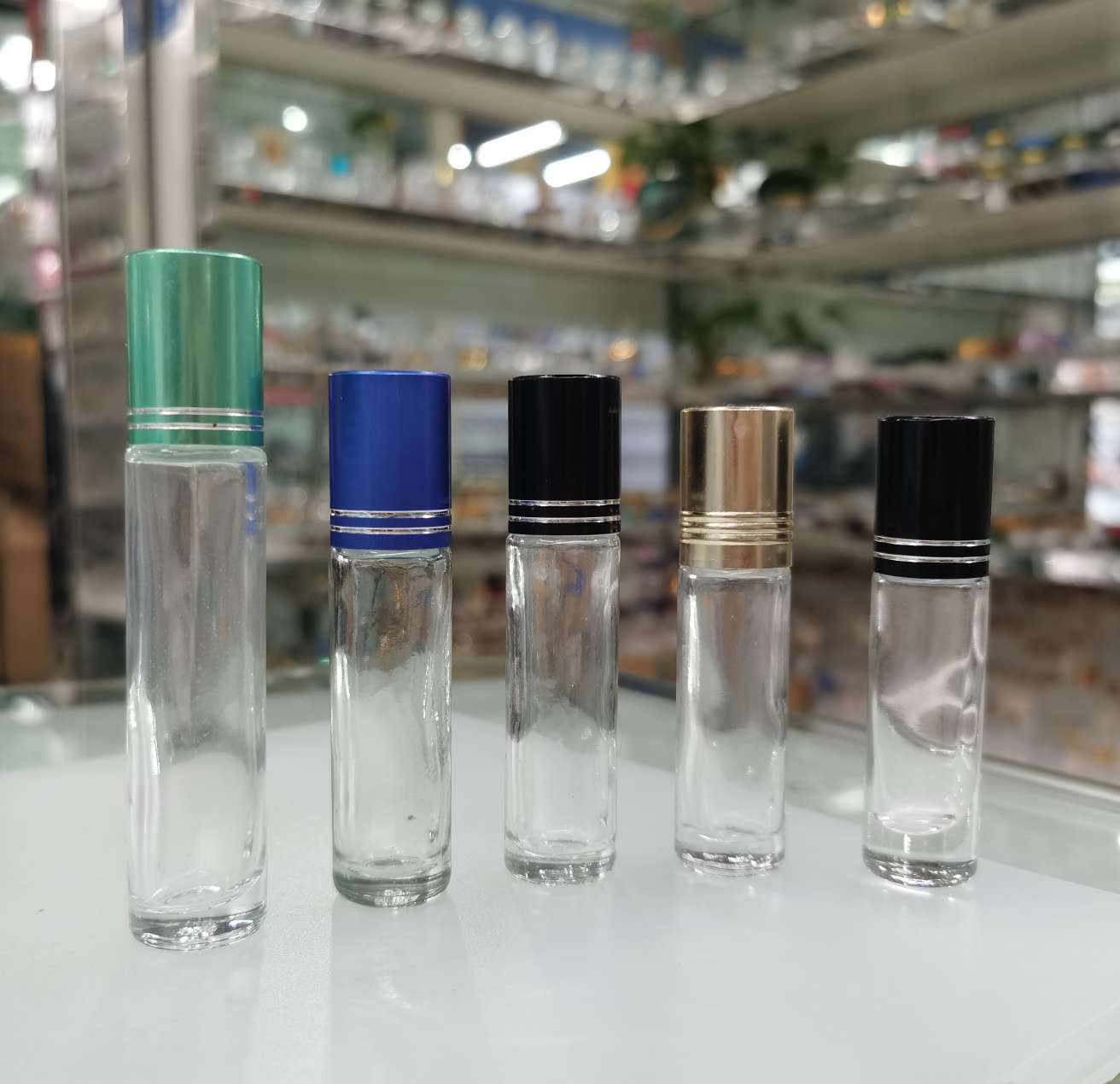 houde glass 5ml 6ml 8ml 10ml 12ml straight round perfume bottle roller ball bottle essential oil bottle