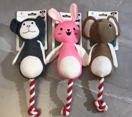 宠物毛绒玩具 毛绒绳结混款玩具SP73327