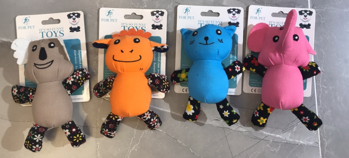 宠物毛绒玩具 花布发声玩具SP73289