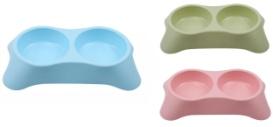 宠物粮食碗 中号梯形塑料双碗SP75339