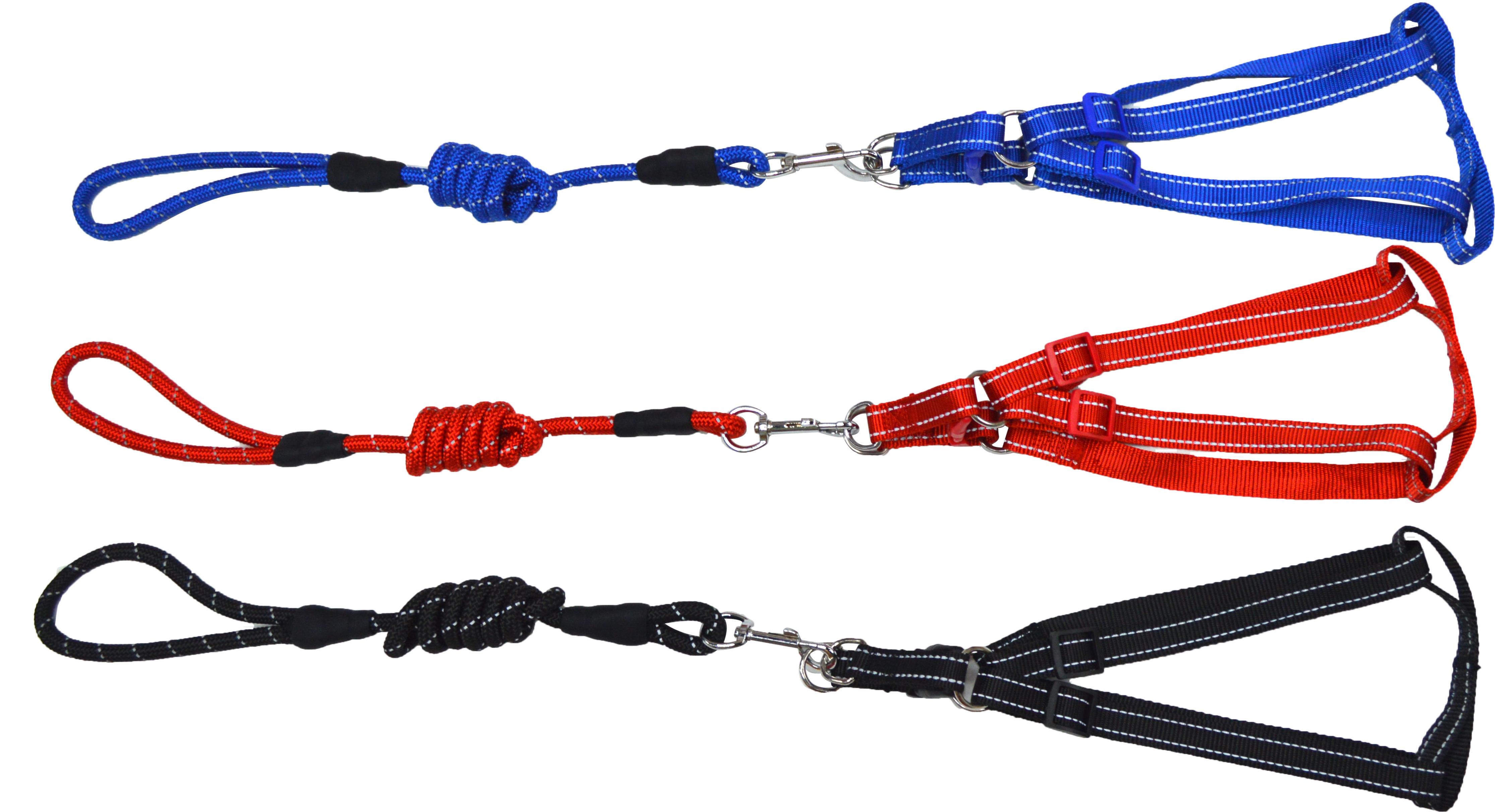 宠物用品 带反光丝圆绳加胸背SP75624