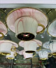 陶瓷器具镀金咖啡杯碟SP75290