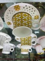 陶瓷器具镀金咖啡杯碟SP75296