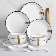 陶瓷器具家用碗碟 7竖纹盘SP75168