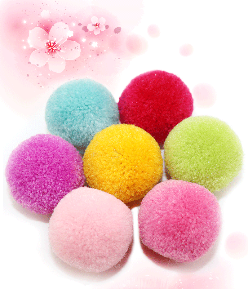 3cm Cashmere wool balls, cashmere knitted polyester plush balls, high-elasticity wool balls, diy Xingsheng Balls KSM030 Item Picture