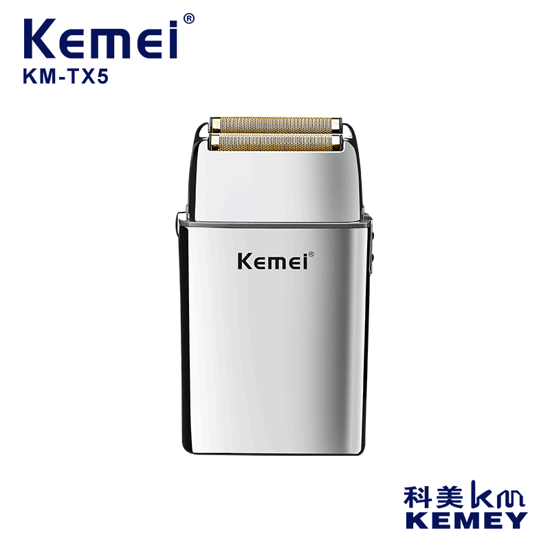 跨境厂家直销剃须刀 KEMEI 科美KM-TX5剃须刀电动往复式USB充电式刮胡刀浮动刀网胡须刀