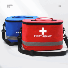 家庭急救包 家用护理收纳包 户外医疗包带肩带可手提大容量圆筒包