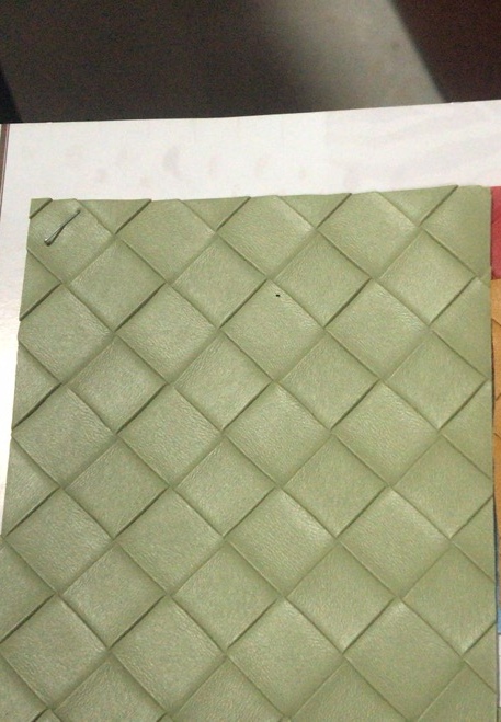 pvc large woven checkered artificial leather
