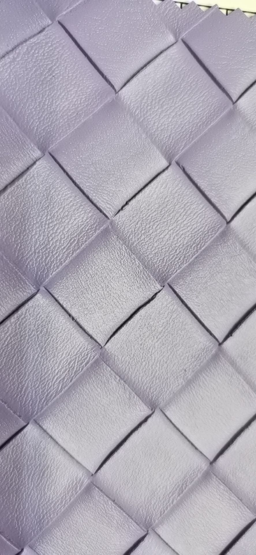 pvc large woven checkered artificial leather details Picture