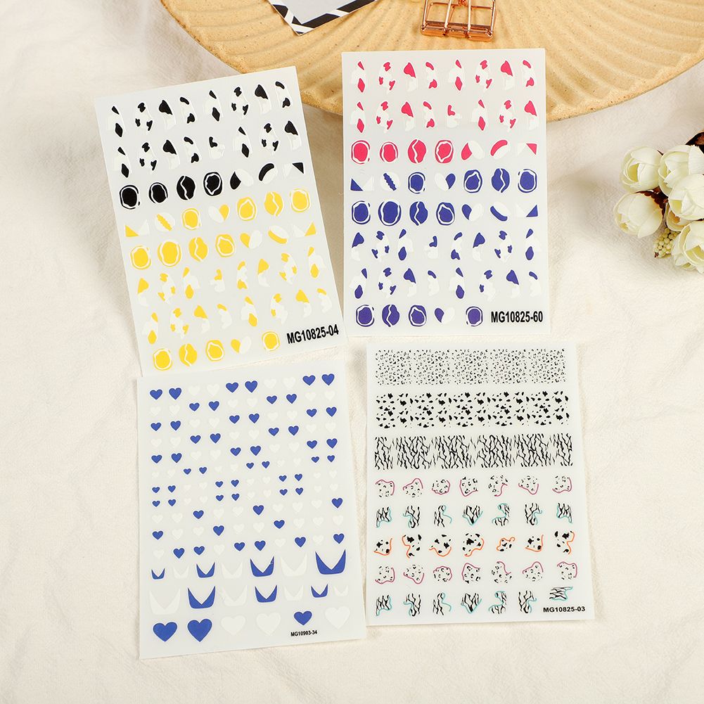 MG process ins nail stickers with adhesive backing have good adhesion, strong realism, very clear patterns, and a wide variety of styles. Factory direct sales of thin and tough new process adhesive stickers with many styles