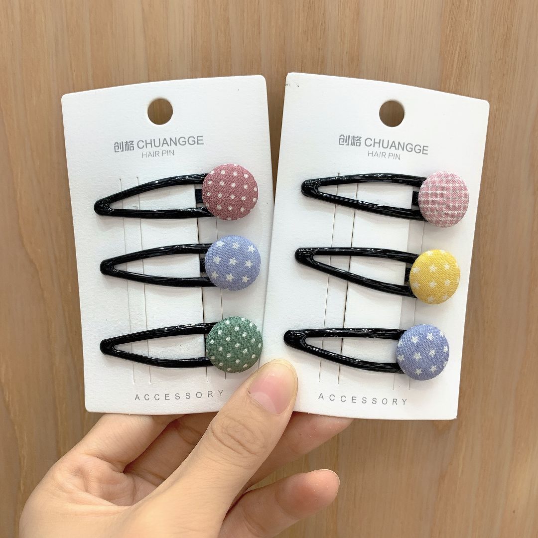 Popular accessories: hair clips, buttons, fabric BB clips, milk tea color series BB clips, matte texture, oil-drip BB clips Specification image