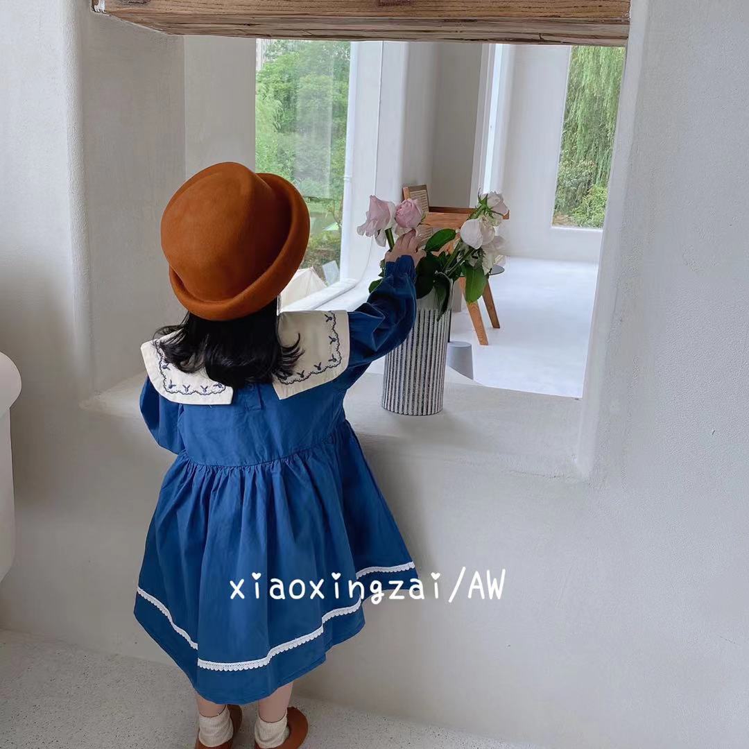 فتاة صغيرة، ثوب منفوخ، فقاعة، تنورة جديدة من طراز Huanzi Boy، من طراز Sea Specification image