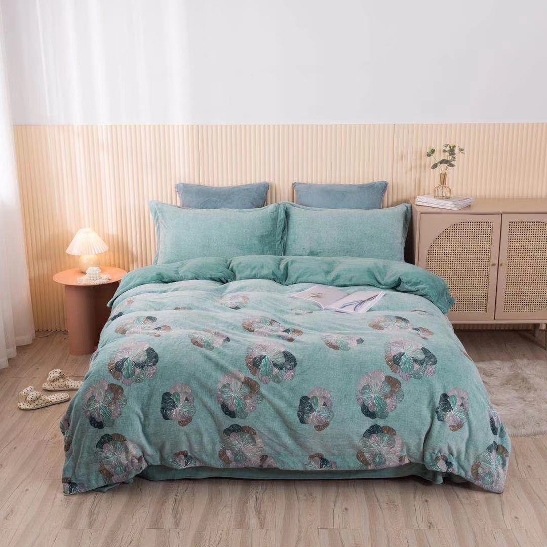 Printed milk velvet four-piece set 200*230 Specification image
