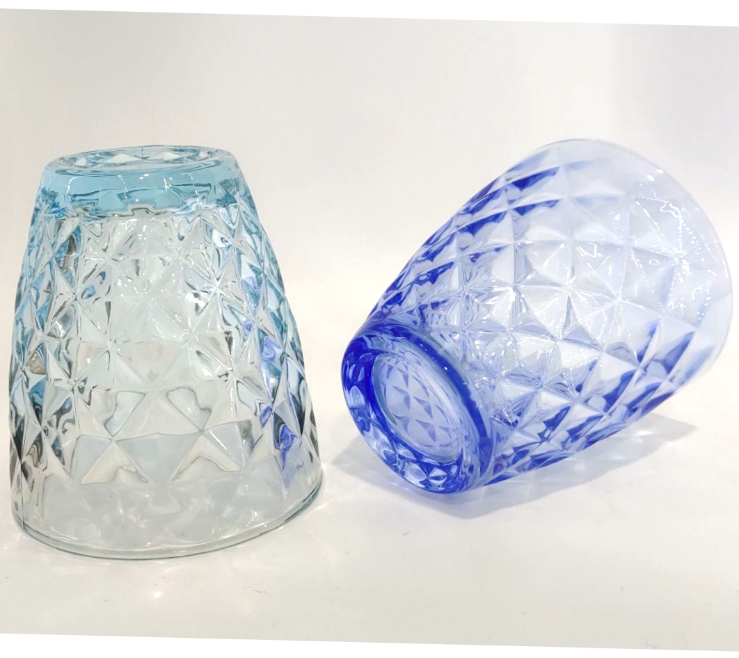 Factory direct sales of high-end European-style creative embossed glass cups, water cups, mouth cups, colorful cold water cups, mouthwash cups and juice cups Item Picture