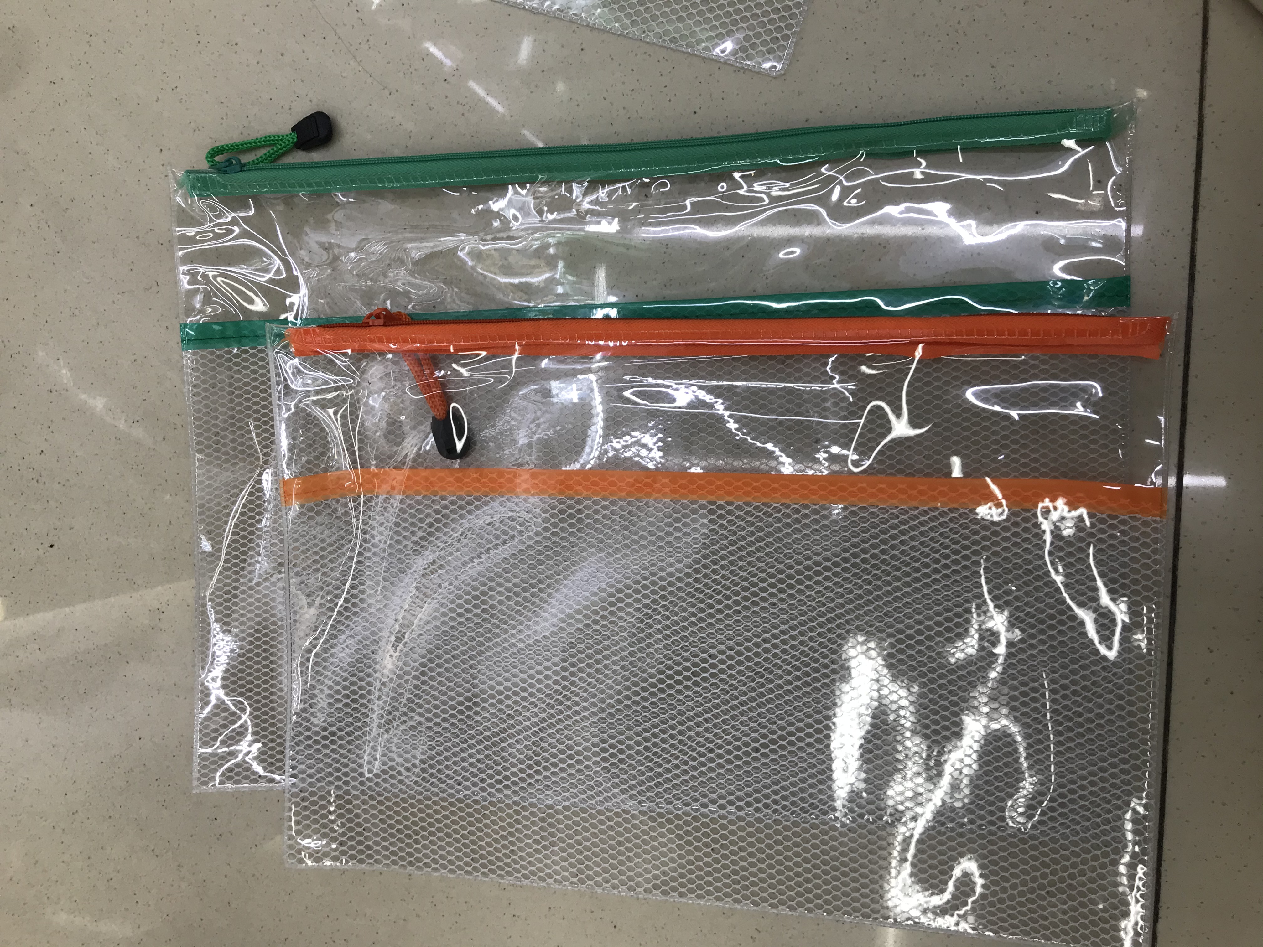 A4pvc透明夹网袋，pvc透明票据袋，pvc拉边袋详情图5