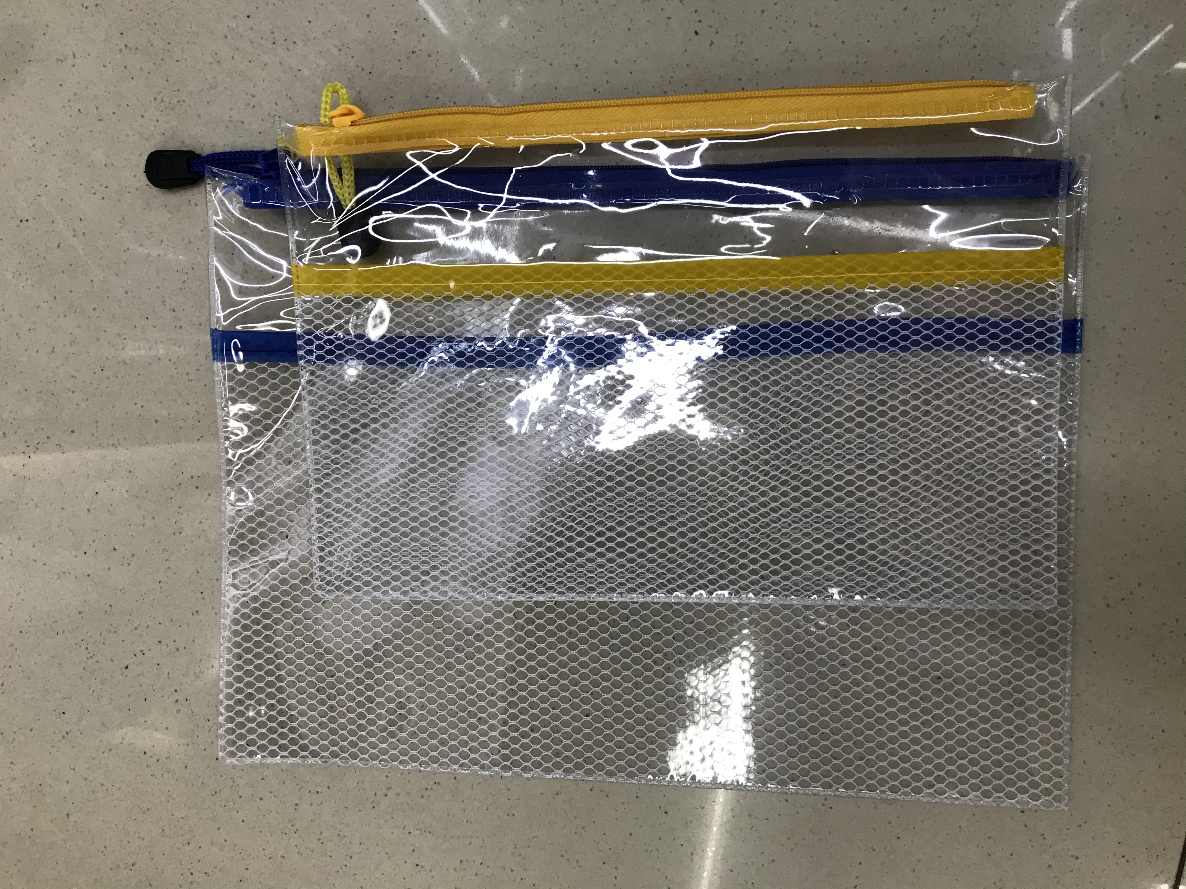 A4pvc透明夹网袋，pvc透明票据袋，pvc拉边袋详情图3