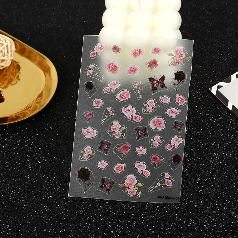 MG process ins nail stickers with adhesive backing have good adhesion, strong realism, very clear patterns, and a wide variety of styles. Factory direct sales of thin and tough new process adhesive stickers with many styles Application Scenario
