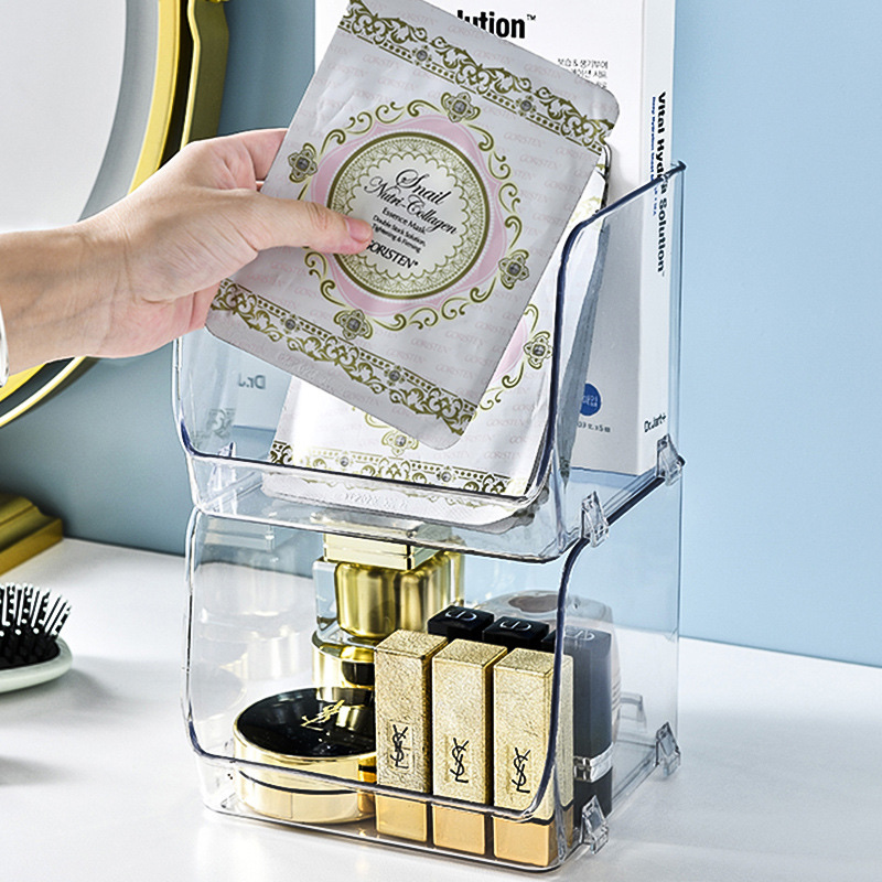 透明家用宿舍护肤品口红置物架