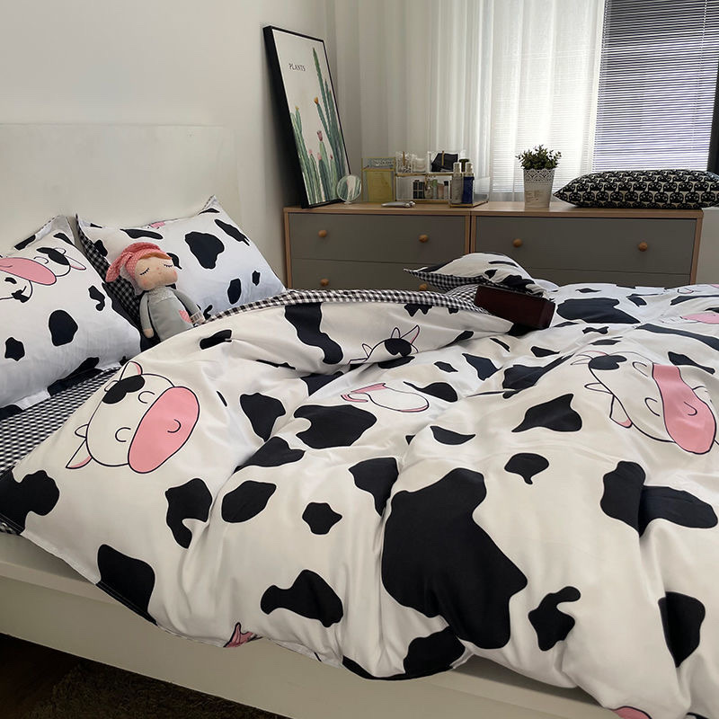 Simple style bed set of three or four pieces 01 Specification image