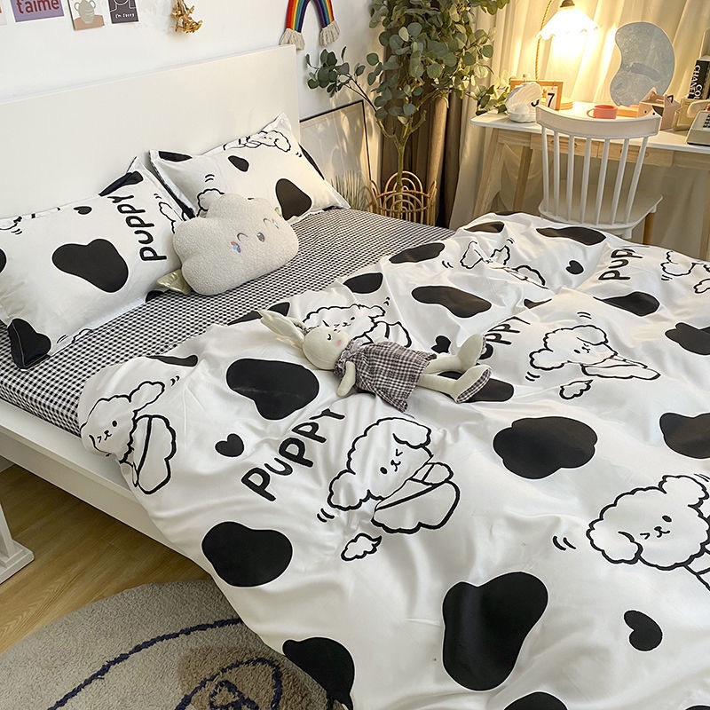 02 Simple style bed three-piece and four-piece sets details Picture