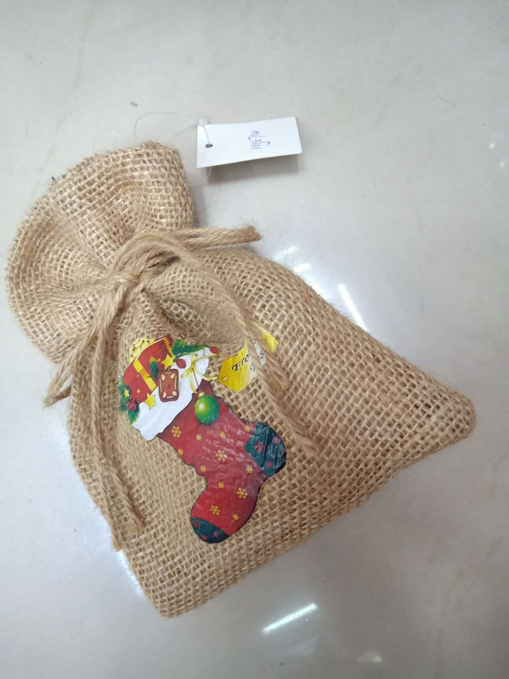圣诞袋子，首饰袋子细节图