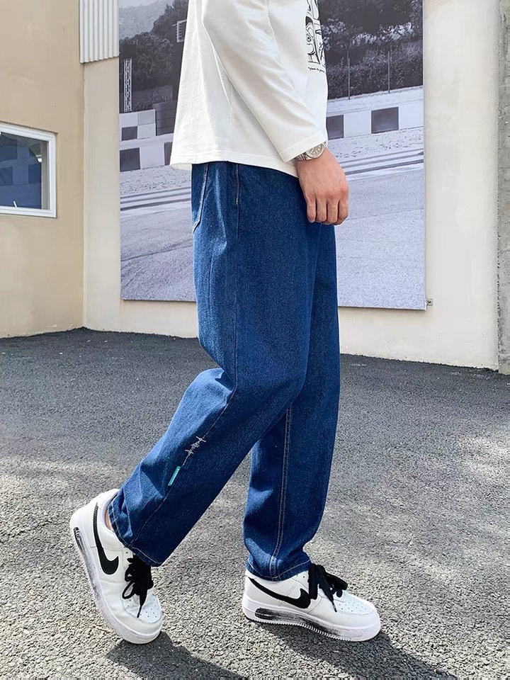 New pure cotton Korean-style jeans, casual pants and men's trousers from a trendy jeans brand details Picture