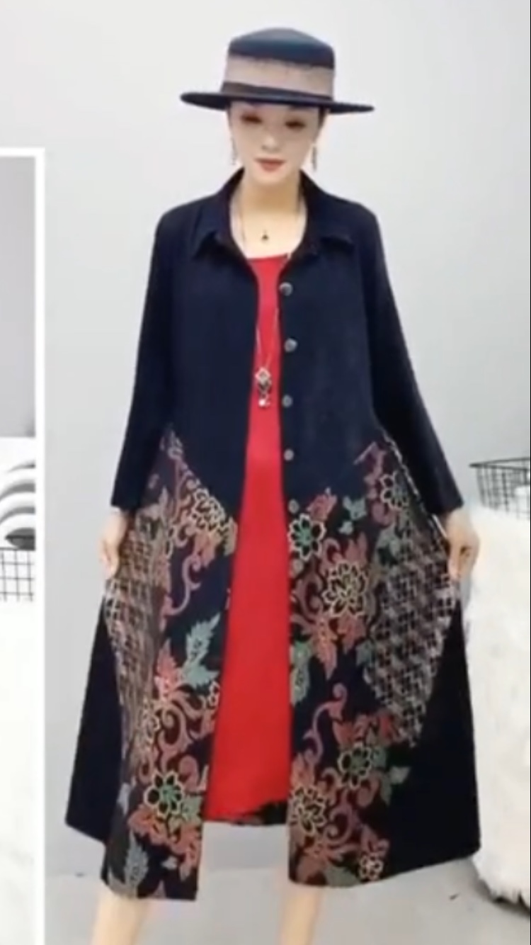 New fashionable, trendy, casual, original, classic and comfortable 211031-2 black patchwork dress detail image 1