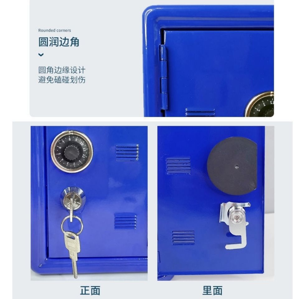 13407 Yiwu Xinsheng Box Cabinet Creative Gift Metal Mini Safe Password Key Piggy Bank Size Children's Lockable Iron Box Piggy Bank detail image 4
