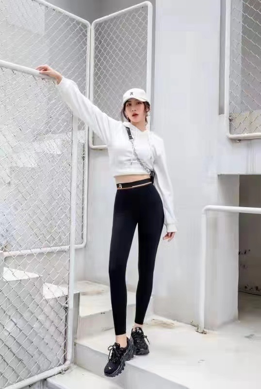 2021新款春秋透肤舒适透气韩版黑色纯色裤