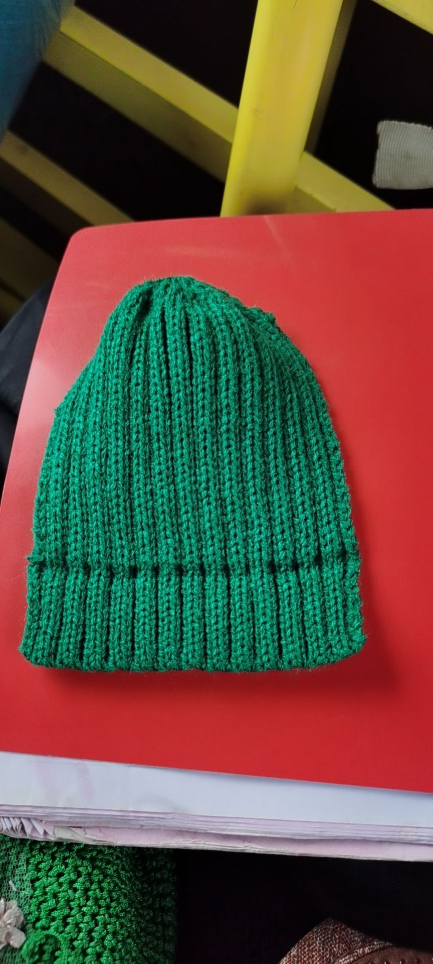 毛线针织帽子细节图