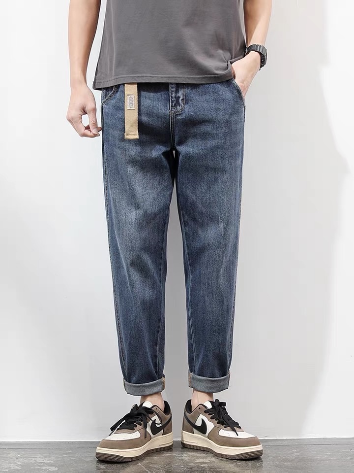 Otoño invierno 2021 holgada hombre versión coreana de tendencia casual cargo pantalones de moda pai gow pung pantalones de pie pequeños detail image 2