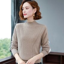 2021年秋冬新款羊绒衫女毛衣韩版宽松加厚外穿纯色时尚针织打底衫