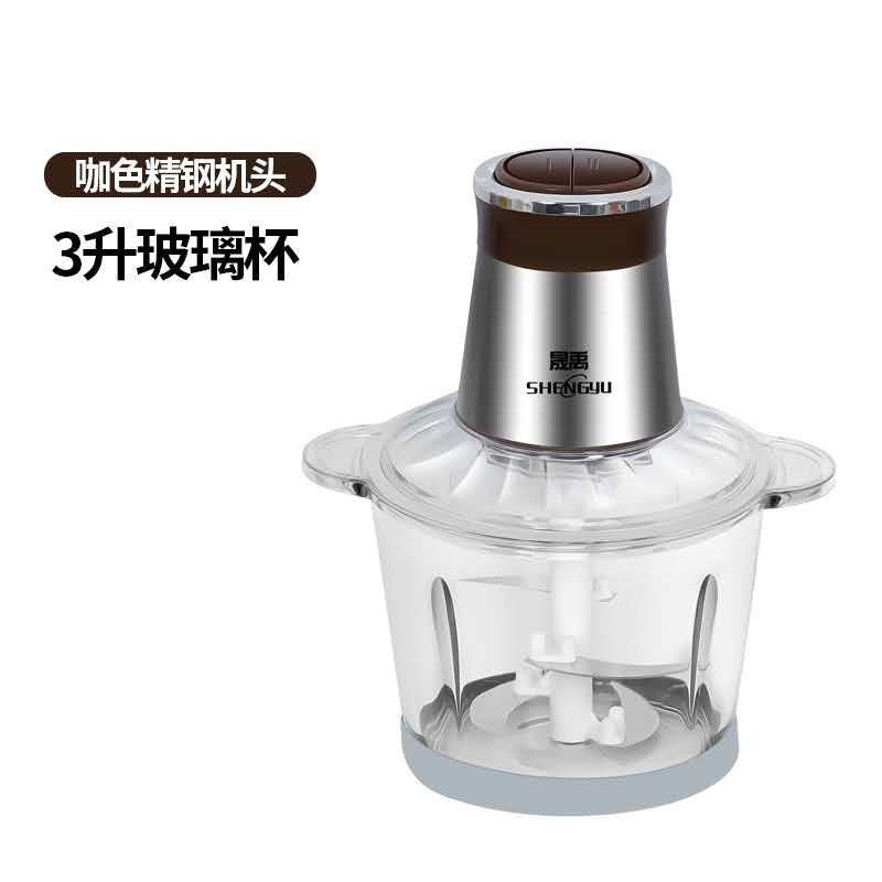 Electric food processor, meat grinder, glass body, copper motor meat mixer pic 1