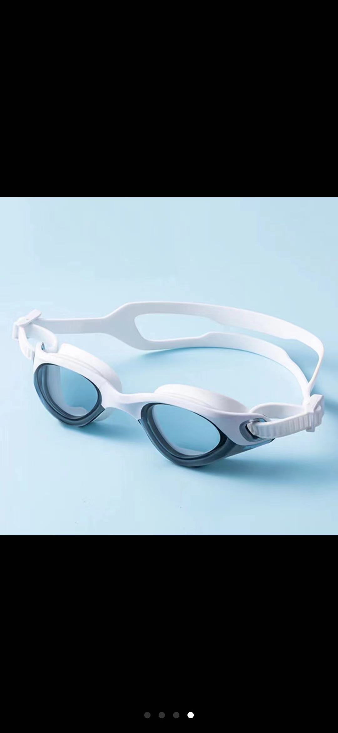 Children's four-color silicone swimming goggles