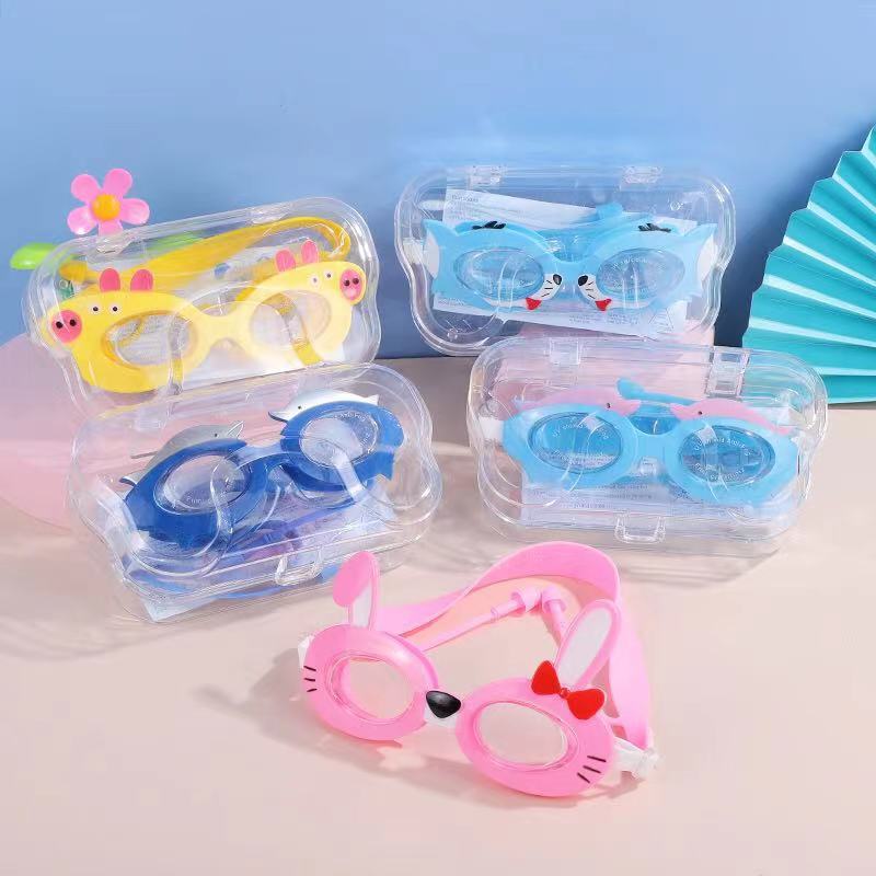 Children's silicone cartoon swimming goggles details Picture
