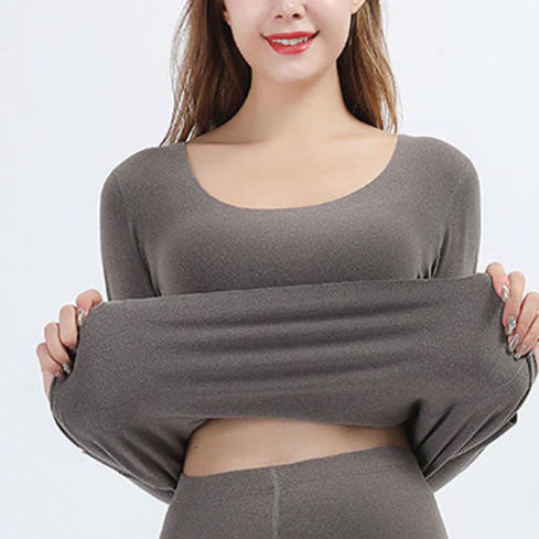 The New Thermal Underwear Is Lined With A Seamless Soft And Comfortable Base Shirt With Long Sleeves full figure