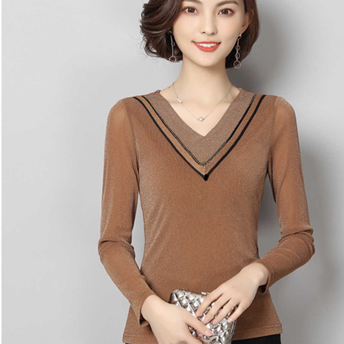  新款休闲内衣内搭无痕柔软舒适打底衫长袖上衣4详情图1