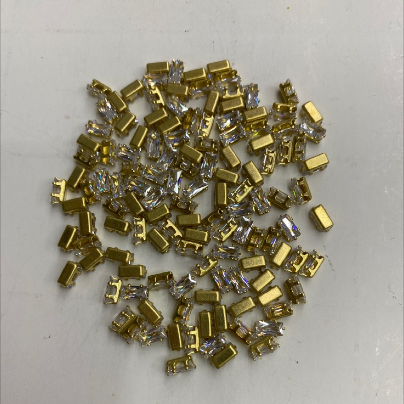 3×6.长方真锆/铜配件 /美甲配件细节图