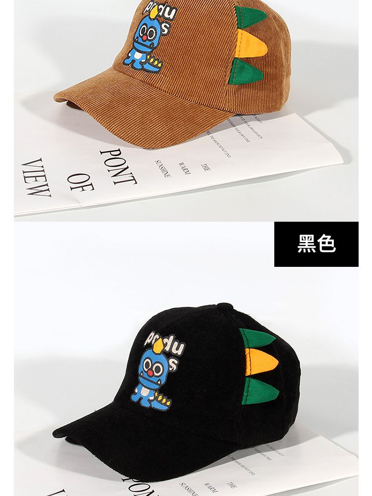 Children's Hats All New Boys And Girls Cap Fall And Winter Cartoon Cute Dinosaur Kids Baseball Cap undefined