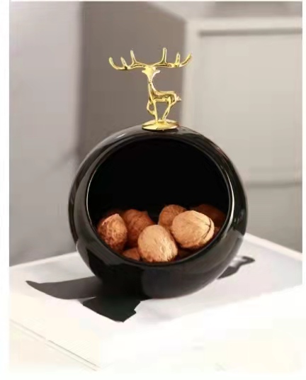 Creative ceramic, popular entrance key storage ornaments, modern wedding hotel soft furnishings, light luxury miscellaneous boxes, Nordic wholesale Specification image